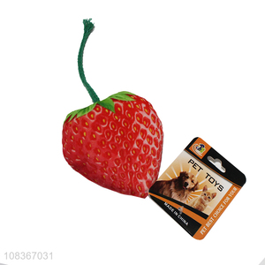 Wholesale Simulation Strawberry Dog Chew Toy Bite-Resistant Pet Toy