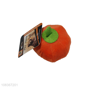 Best Quality Plush Pumpkin Pet Toy Dog Chew Toy For Sale