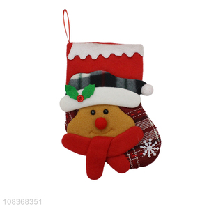 Factory price cartoon hanging christmas socks for party decoration