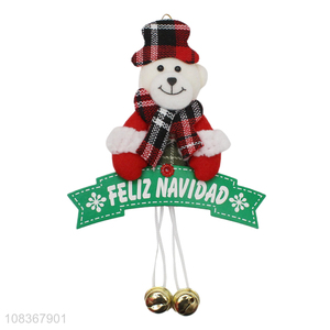 China products snowman shape <em>christmas</em> hanging pendant with <em>bell</em>
