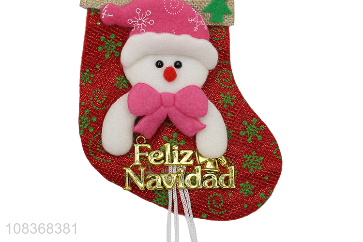 Factory supply creative christmas socks hanging ornaments for sale