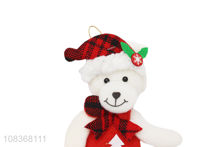 Creative design cute bear shape hanging ornaments for Christmas decoration