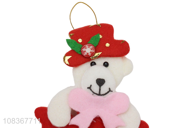 China products cartoon bear shape hanging ornaments for Christmas