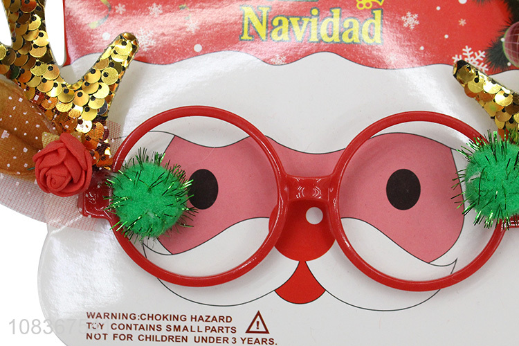 Latest design Christmas style party glasses for decoration
