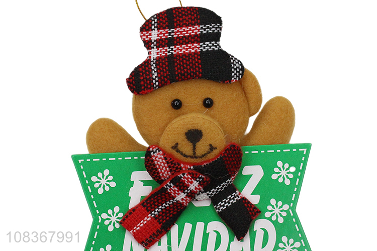 Wholesale from china bear shape cartoon xmas tree decoration pendant