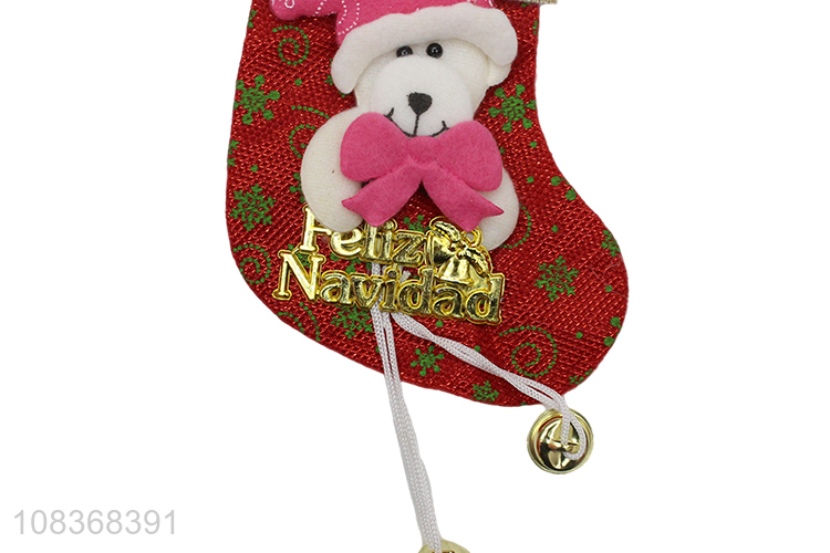 Yiwu market home décor xmas tree decoration hanging socks pendant