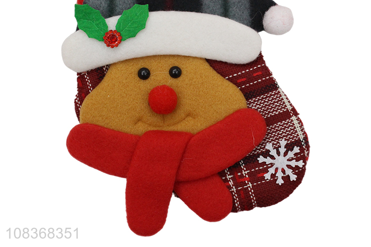 Factory price cartoon hanging christmas socks for party decoration
