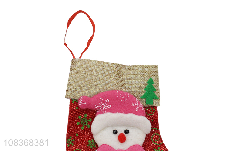 Factory supply creative christmas socks hanging ornaments for sale