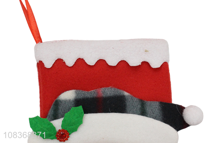 New arrival snowman xmas tree decoration hanging socks pendant