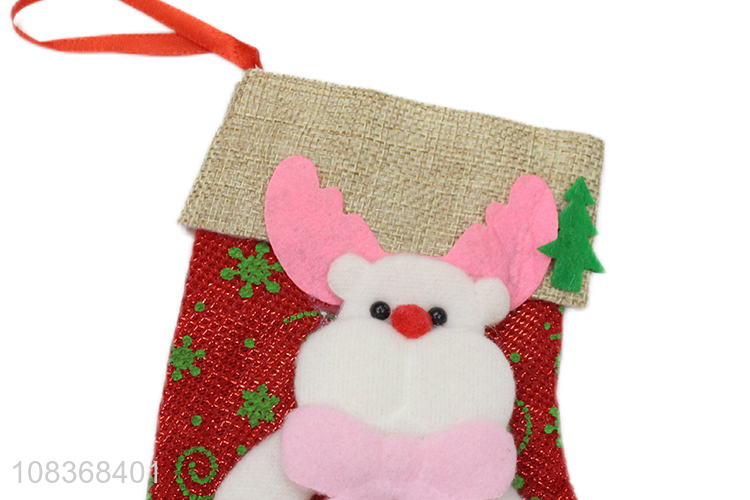 Wholesale from china christmas hanging socks ornaments with bell
