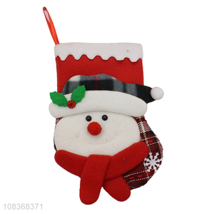 New arrival snowman xmas tree decoration hanging socks pendant