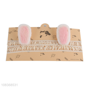 Hot selling cute cartoon bunny ears hairband girls headband