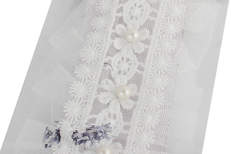 Best selling white lace headband girls temperament headdress