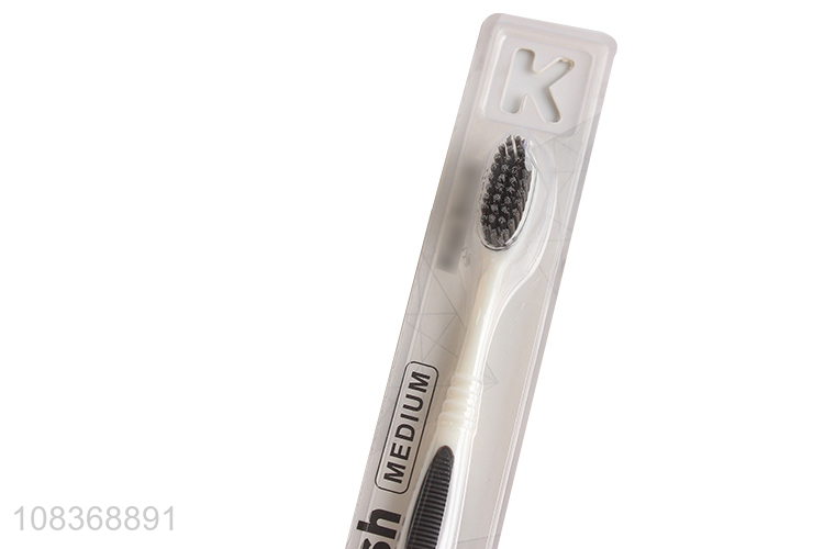 High quality medium bristle toothbrush custom logo toothbrush