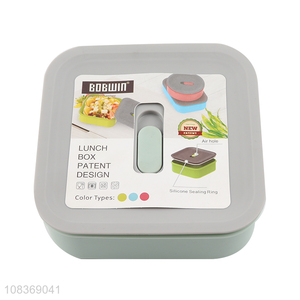 New arrival square plastic bento lunch box for office school