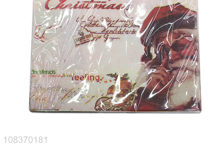Hot selling Christmas party desktop tissue paper napkins