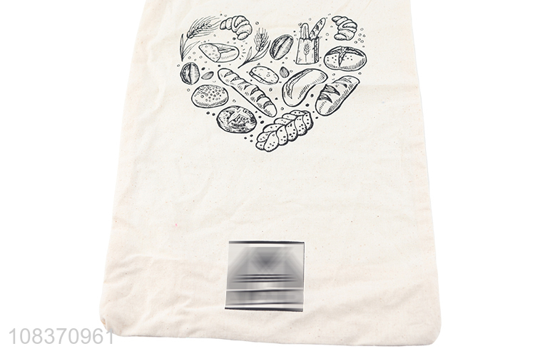 Custom logo cotton linen storage bag multi-purpose drawstring bag