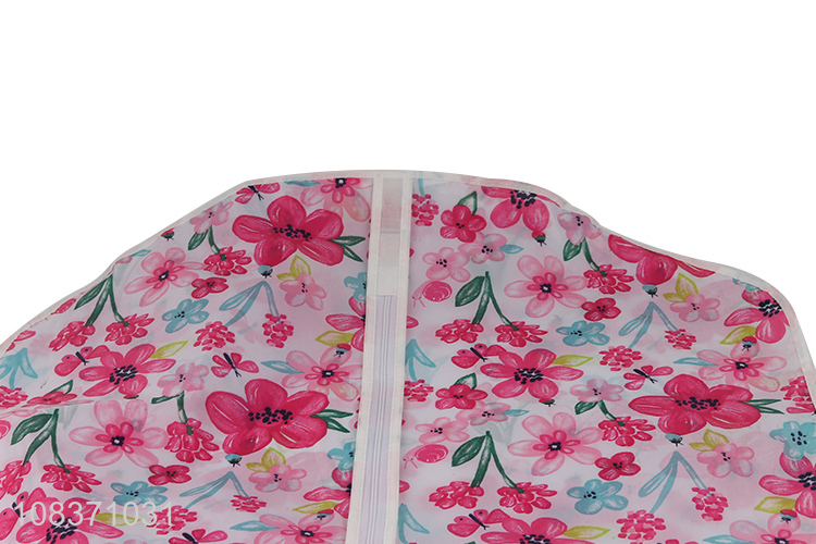 Wholesale floral print oxford cloth garment bag for hanging clothes