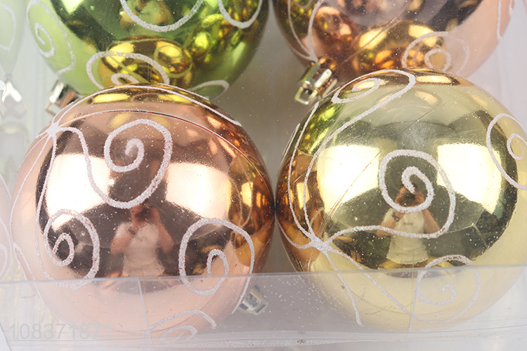 Good quality 4 pieces bright electroplating Christmas balls Christmas gifts