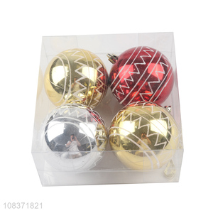 Factory price 4 pieces shatterproof <em>Christmas</em> <em>balls</em> <em>Christmas</em> tree pendants