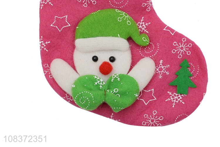 New Design Cute Snowman Christmas Socks Gift Bag