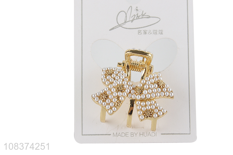 Best selling decorative mini hair claws with pearl