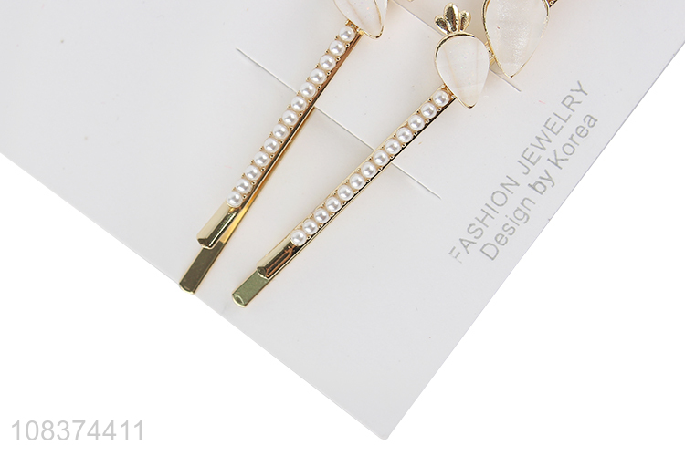 Latest design carrot shape hairpin hair clips for sale