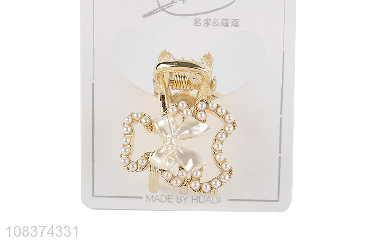 Good quality pearl decoration women mini hair claws
