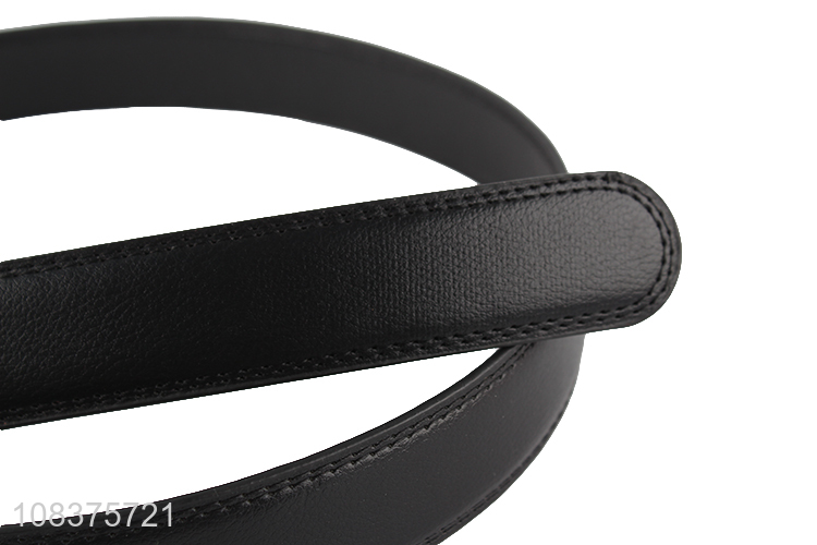 Promotional pu leather automatic buckle casual dress belt for men