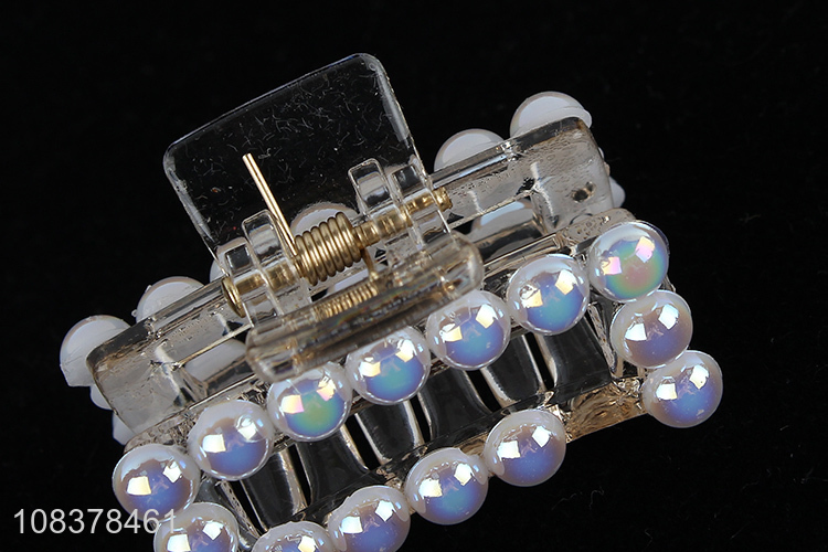 Good Sale Ladies Acrylic Claw Clip With Pearls