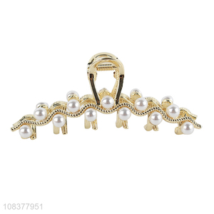 Good Quality Alloy <em>Claw</em> <em>Clip</em> With Pearls For Ladies