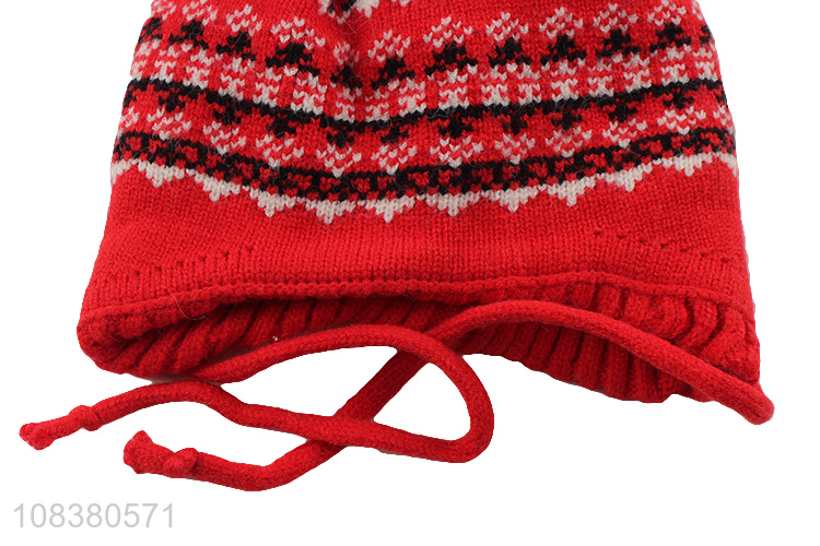 Best Quality Kids Knitted Hat Baby Earmuffs Hat