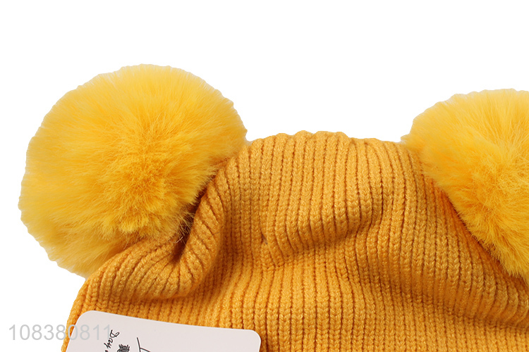 New Style Kids Knitted Hat Baby Girls Winter Beanies
