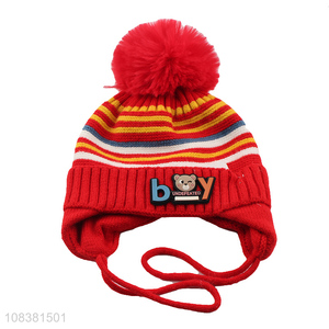 Wholesale Knitted Hat Baby Earmuffs Hat With Good Quality