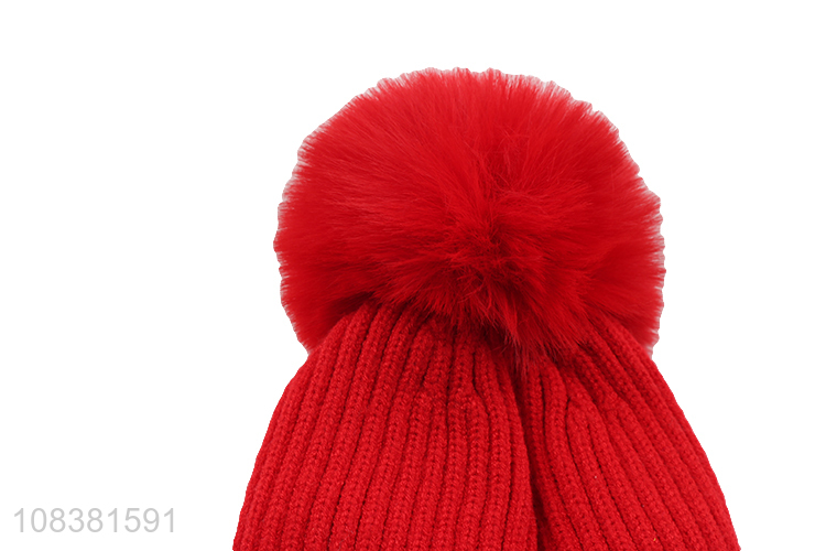 Hot Sale Kids Winter Hat Knitted Beanie With Pearls