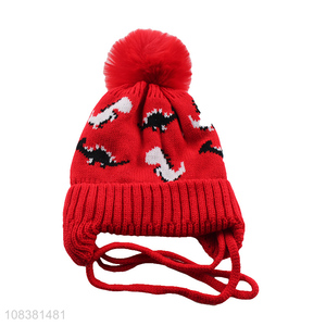 Fashion Knitted Hat Soft Beanie Earmuffs Hat For Kids
