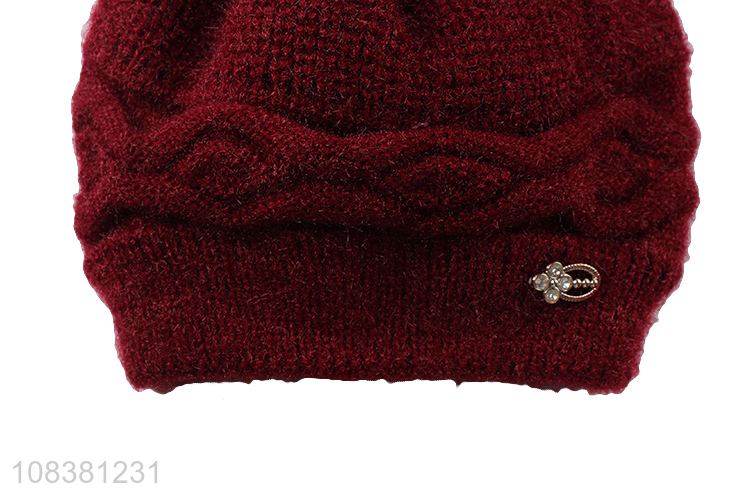 Good Quality Winter Hat Knitted Beanie For Women