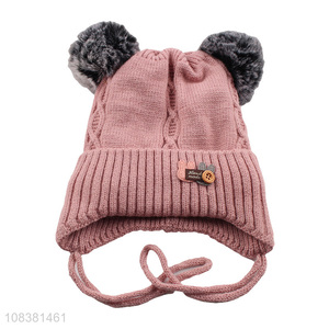 Hot Sale Comfortable Earmuffs Hat Knitted Hat For Kids
