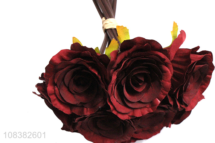 Hot items red natural artificial flower bridal bouquet for sale