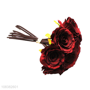 Hot items red natural artificial flower bridal bouquet for sale
