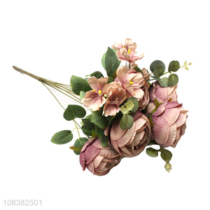 Best quality wedding decoration fake rose flower artificial flower