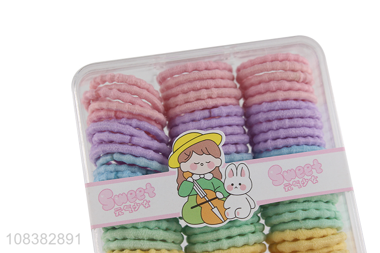 Wholesale colorful elastic hair bands ponytail ties for kids girls