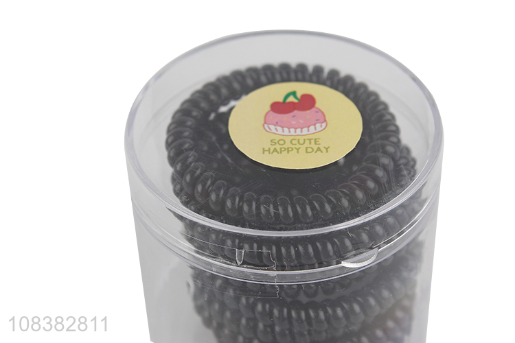 China factory coil hair ties phone cord hair ring for women girls