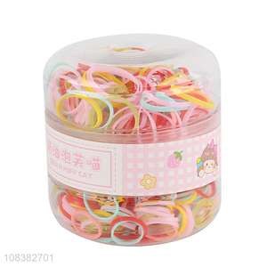 Wholesale mini hair rings colorful tiny hair bands for kids baby