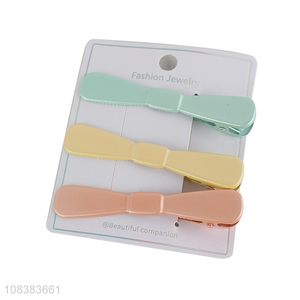 Wholesale macaron colors <em>bow</em> <em>tie</em> hairpins alligator hair barrettes clips