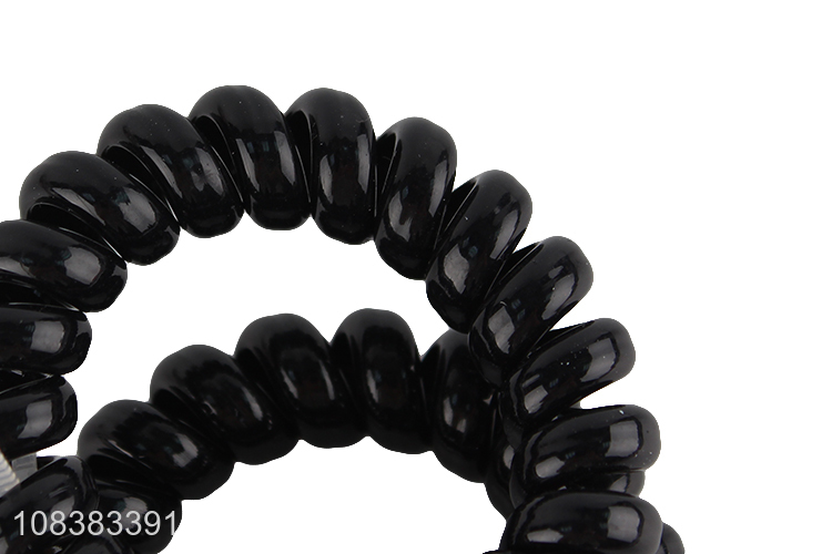 Factory supply no crease elastic spiral hair ties for thick hair