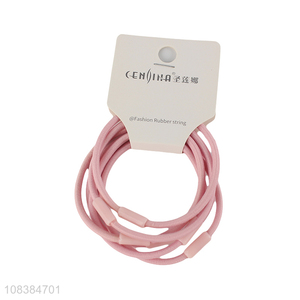 China market pink simple hair ring girls cute hair rope