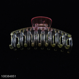 Recently design fashion transparent hair claws for ladies