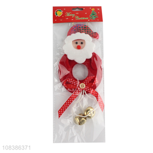 New design non-woven fabrics Christmas hanging ornament with bells