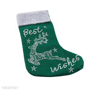 Online wholesale polyester christmas sock christmas gift bag